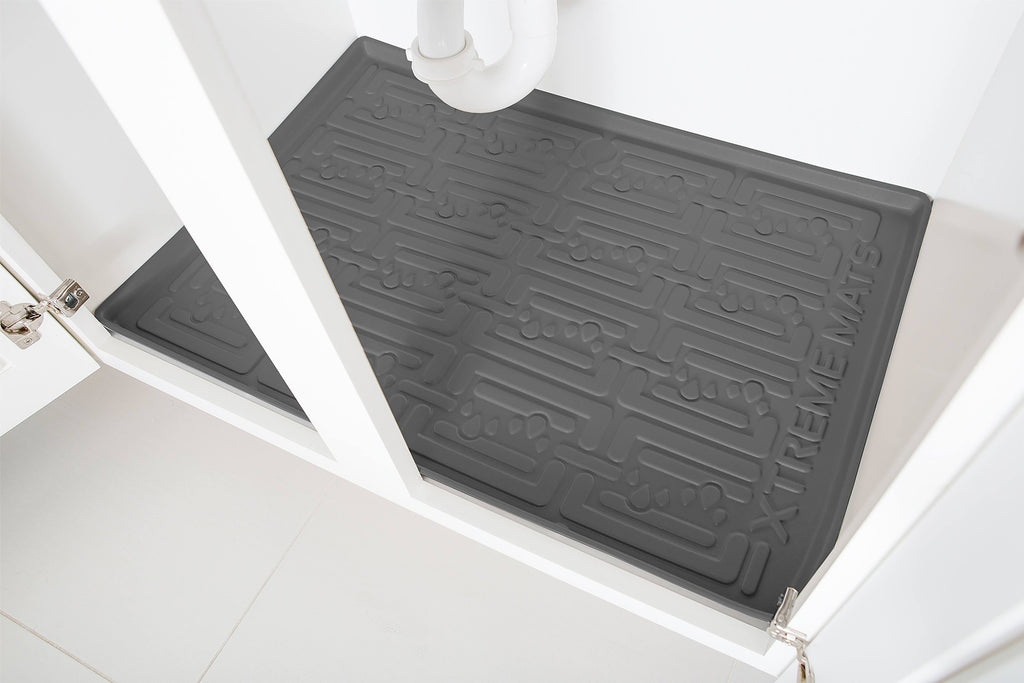 37 x 22 inch Grey Under Sink Kitchen Cabinet Mat L37027