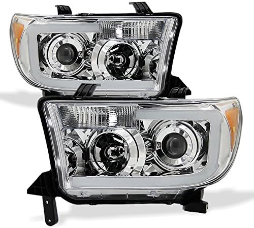 SMD LED Tube Projector Headlights Pair Set U790872