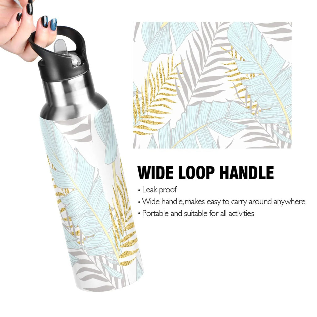 Stainless Steel Insulated Water Bottle with Straw Lid F89515