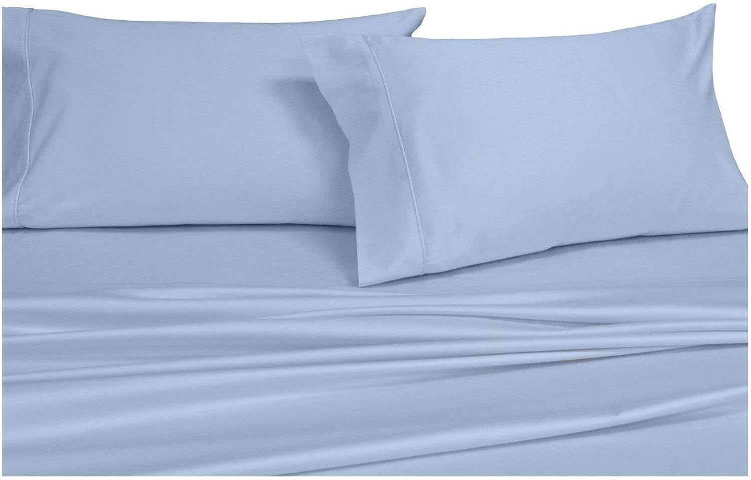 Solid White 4PC California King Cotton Sateen Deep Pocket Bed Sheet Set A613783