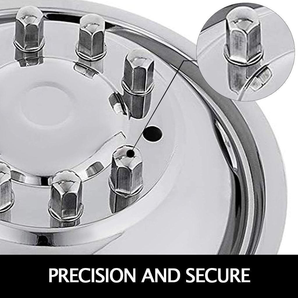 Stainless Steel 19.5 Inch 10 Lug Wheel Simulator 4PCS Hubcap Kit W3216