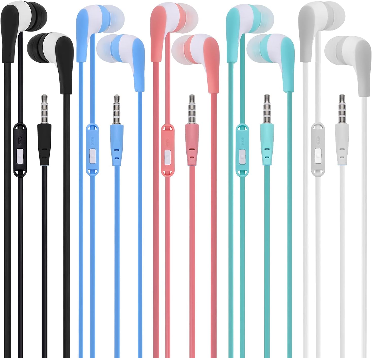 Bulk Earbuds Headphones with Microphone 30 Pack H39152