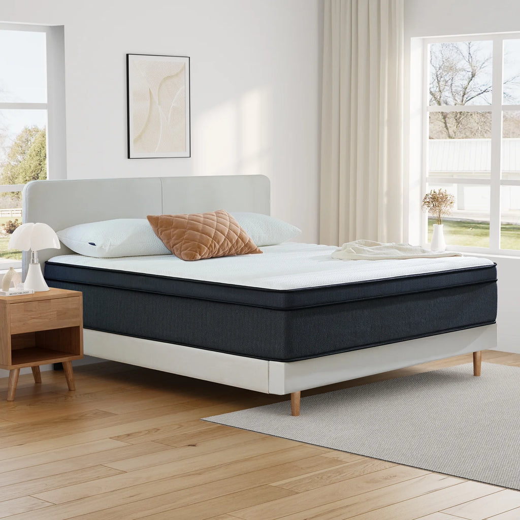 Queen 10 inch Hybrid Medium Firm Innerspring Mattress in a Box J88086