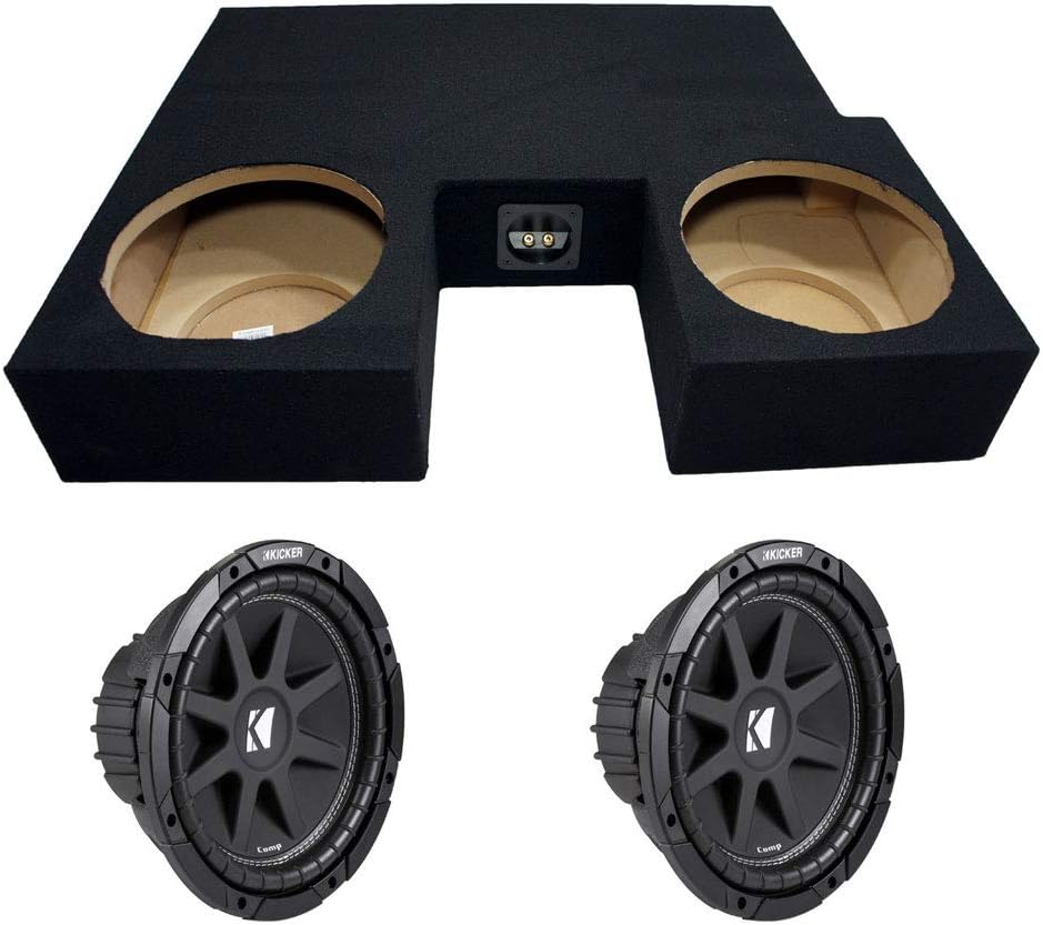 Toyota Tundra 07-12 Double Cab Truck Dual 10 Subwoofer Sub Box Enclosure 600 Watts Peak N74369