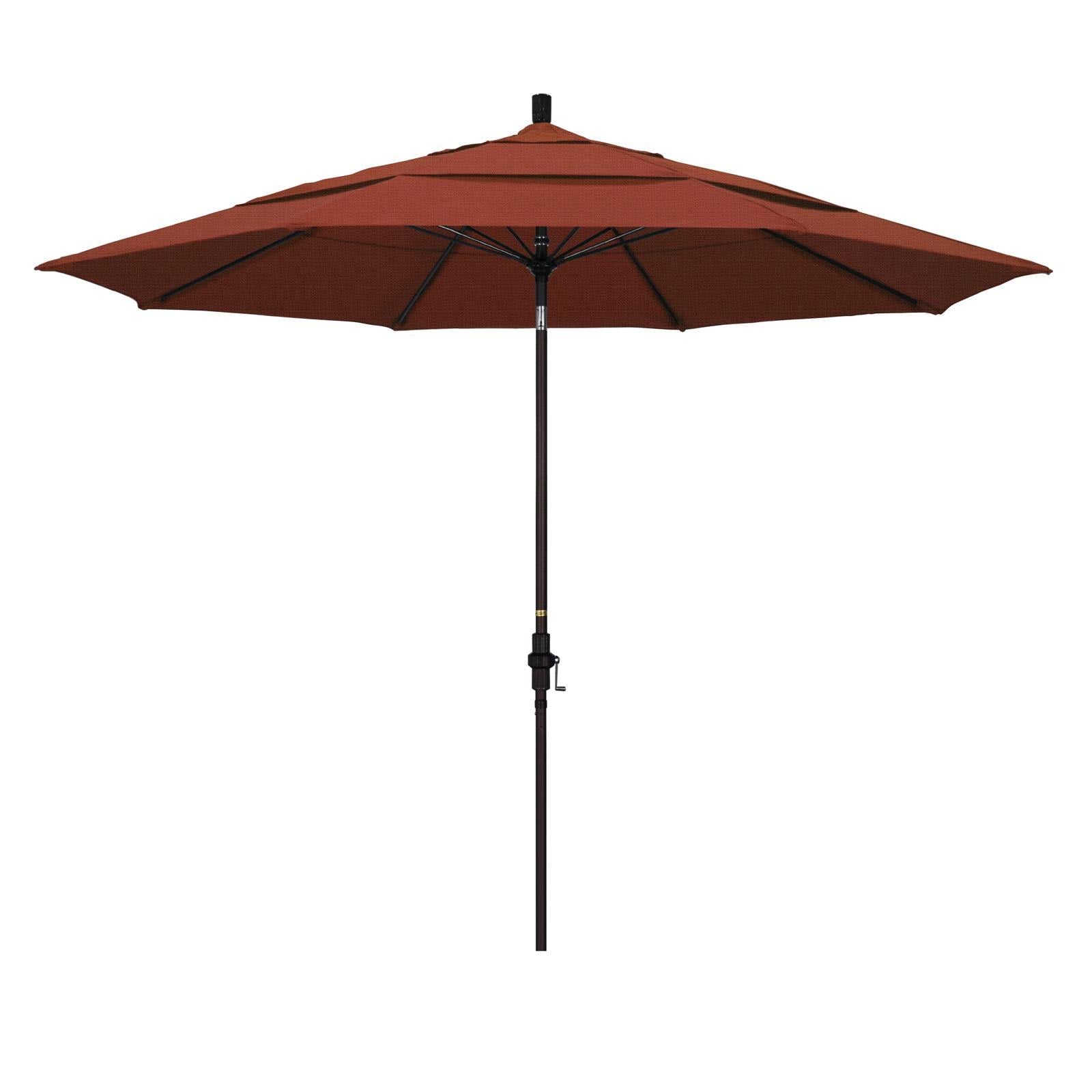 11 ft. Aluminum Patio Umbrella Terracotta B72448