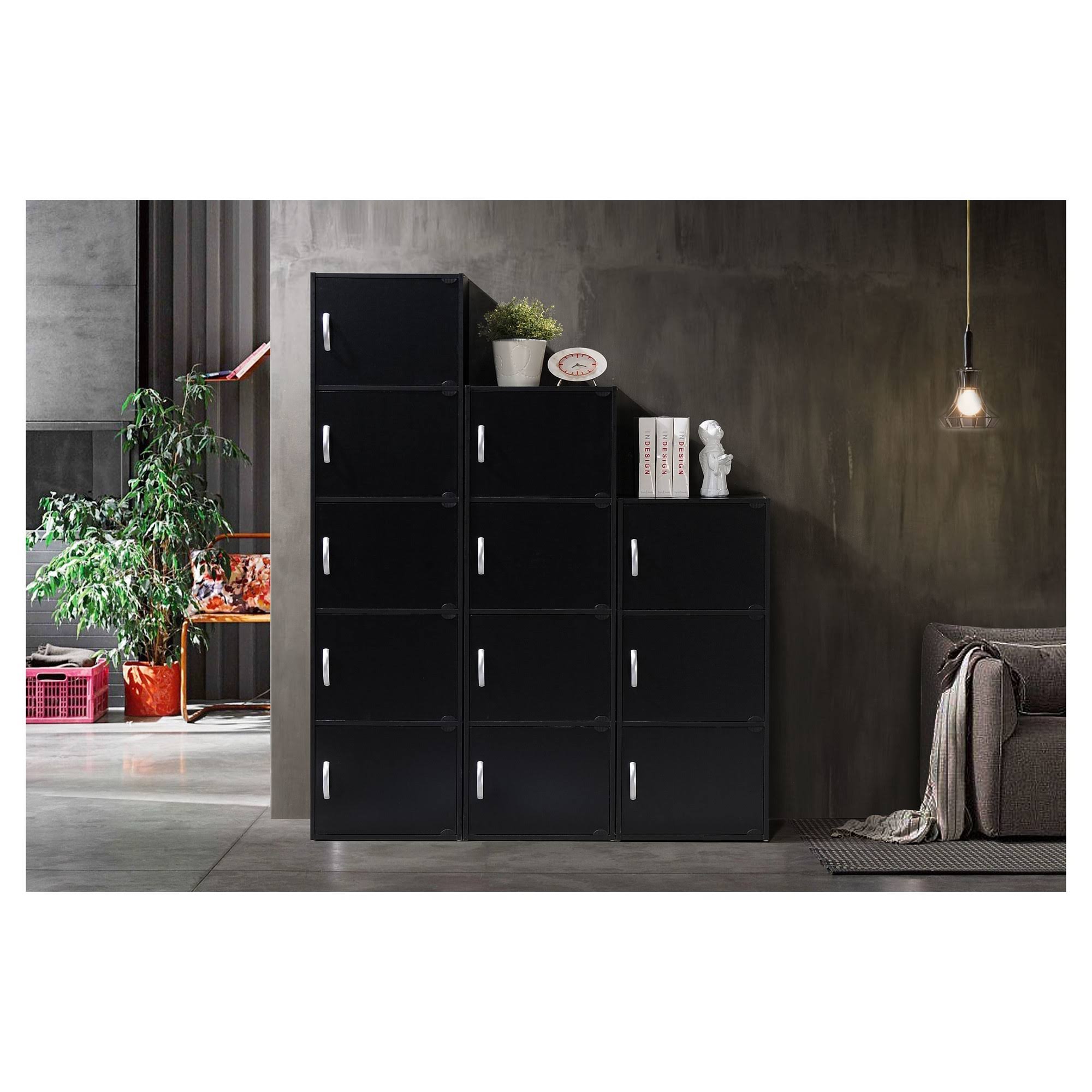 5 Door Black Cabinet V76378