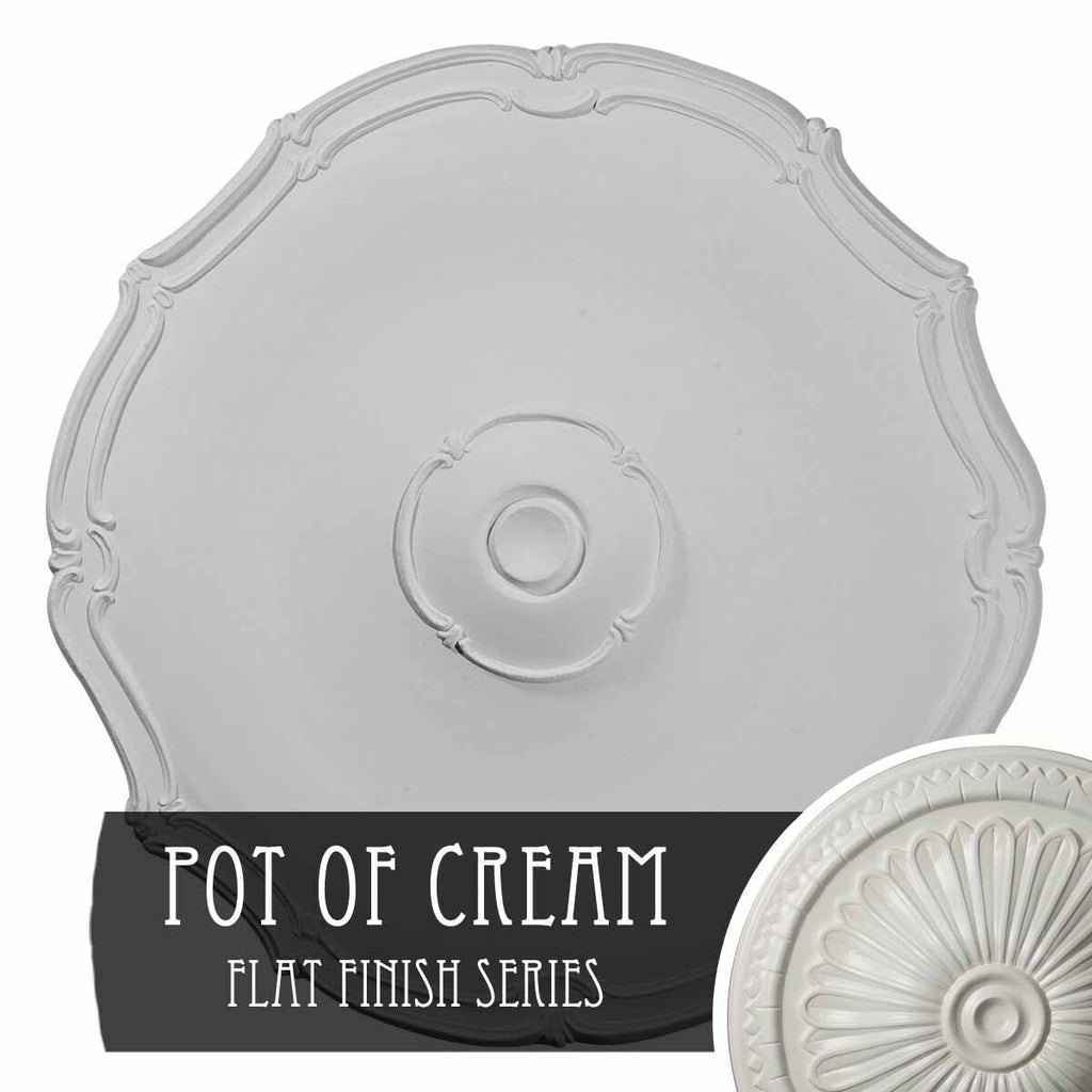 18 7/8x22OD x 1 1/2x22P Hand-Painted Ceiling Medallion U655