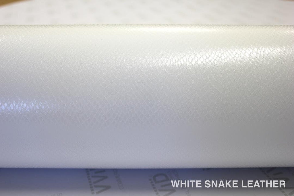 White Snake Skin Leather Vinyl Wrap Roll 3ft x 5ft Pack of 2 L119