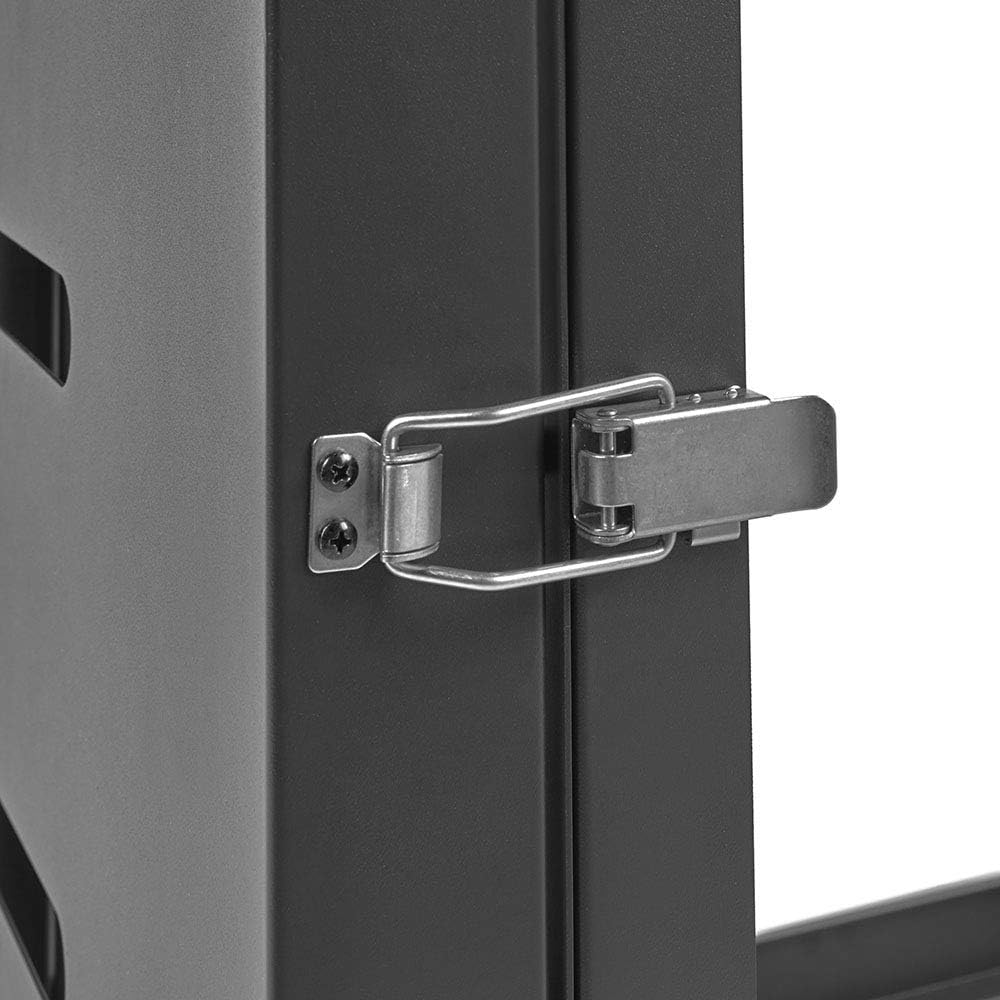 9U Hinged Open Frame Wall-Mount Network Rack, 4-Post 24 Inch Depth V652731