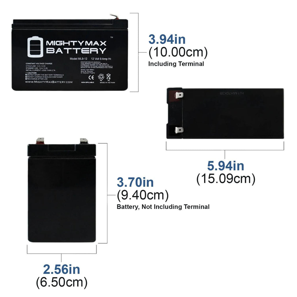 12 Volt 9 Ah SLA Battery Pack of 10 I26773