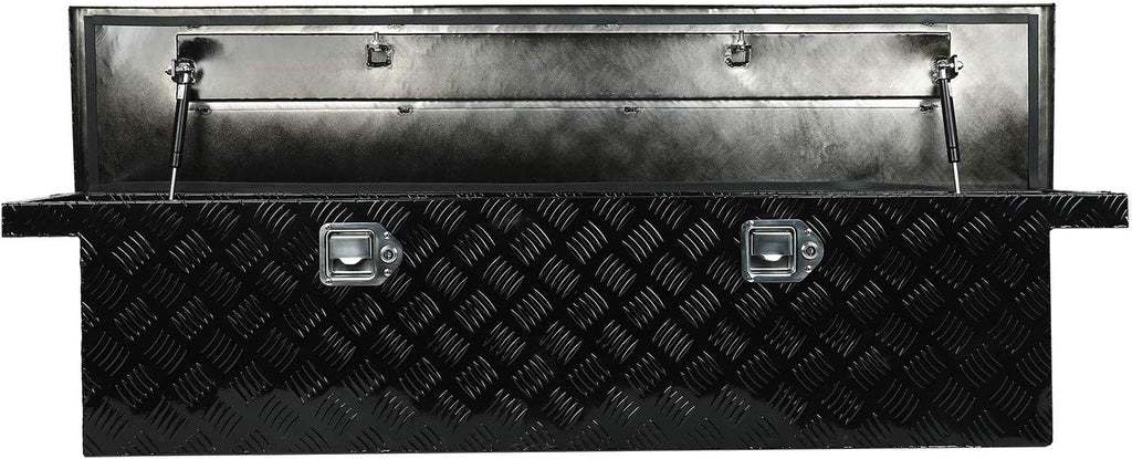 Black Aluminum Heavy Duty Truck Bed Tool Box with Lock & Keys U99693