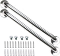 2 Pack 24 Inch Satin Brushed Nickel Stainless Steel Bathroom Grab Bar R1889