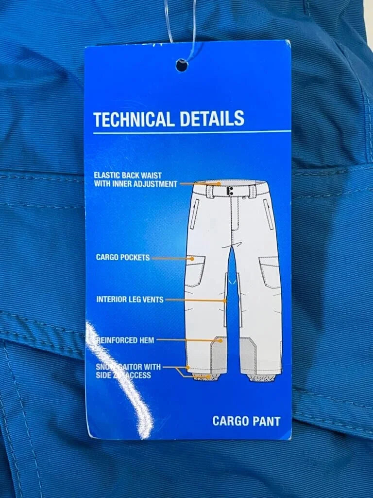 Black Insulated Side-Zip Snow Cargo Pant M31245