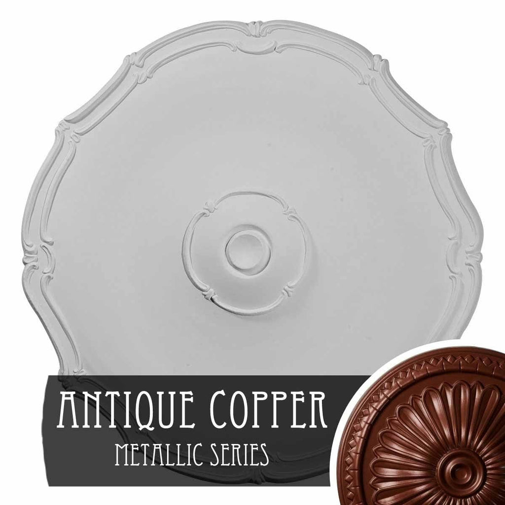 18 7/8x22OD x 1 1/2x22P Hand-Painted Ceiling Medallion U655