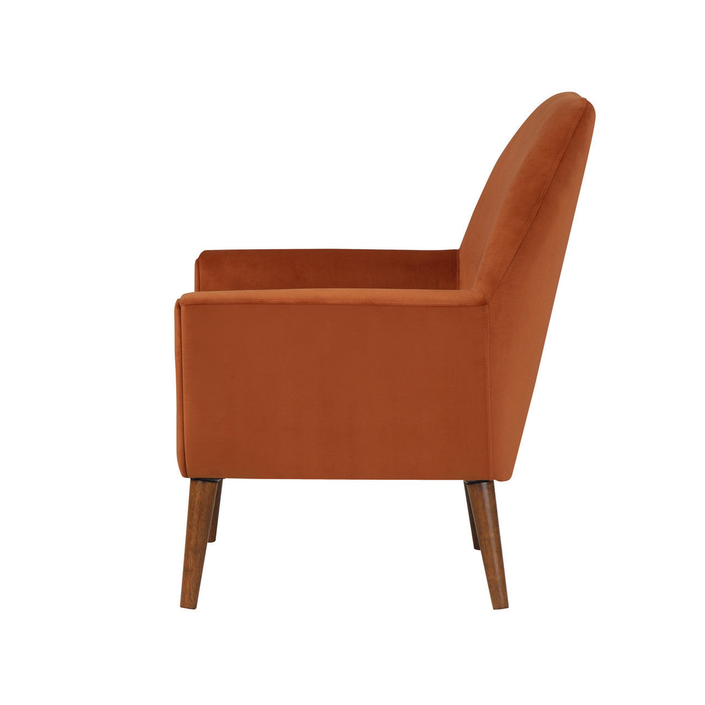 Burnt Orange Velvet Arm Chair S1951
