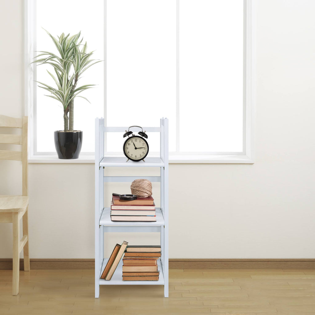 White 3-Shelf Folding Bookcase B4465