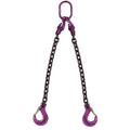 1/2 Inch x 15 Foot Adjustable 2 Leg Chain Sling with Sling Hooks S9919