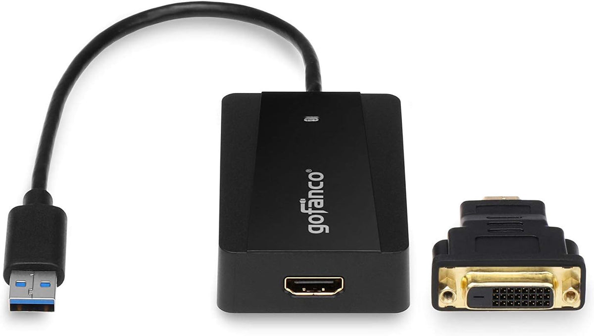 USB 3.0 to DVI or VGA Video Graphics Card Adapter for Multiple Monitors Up to 2048x1152 L18437