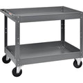 2 Shelf Deep Tray Steel Stock Cart 500 lb. Capacity U46967