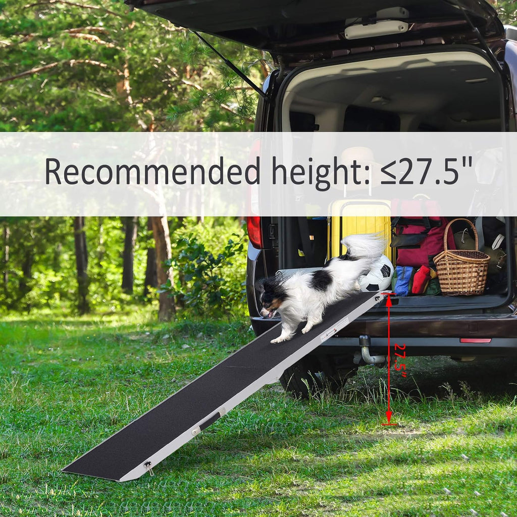 96" Portable Bi-Fold Pet Ramp with Safety Lock & Carry Handle N802