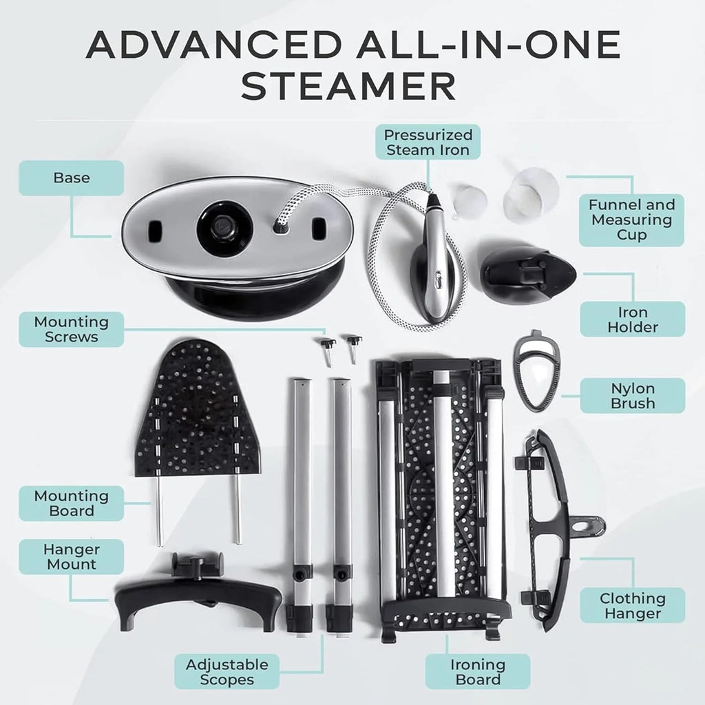 All-in-One Garment Steamer & Clothes Iron with Ironing Board & Hanger F811631