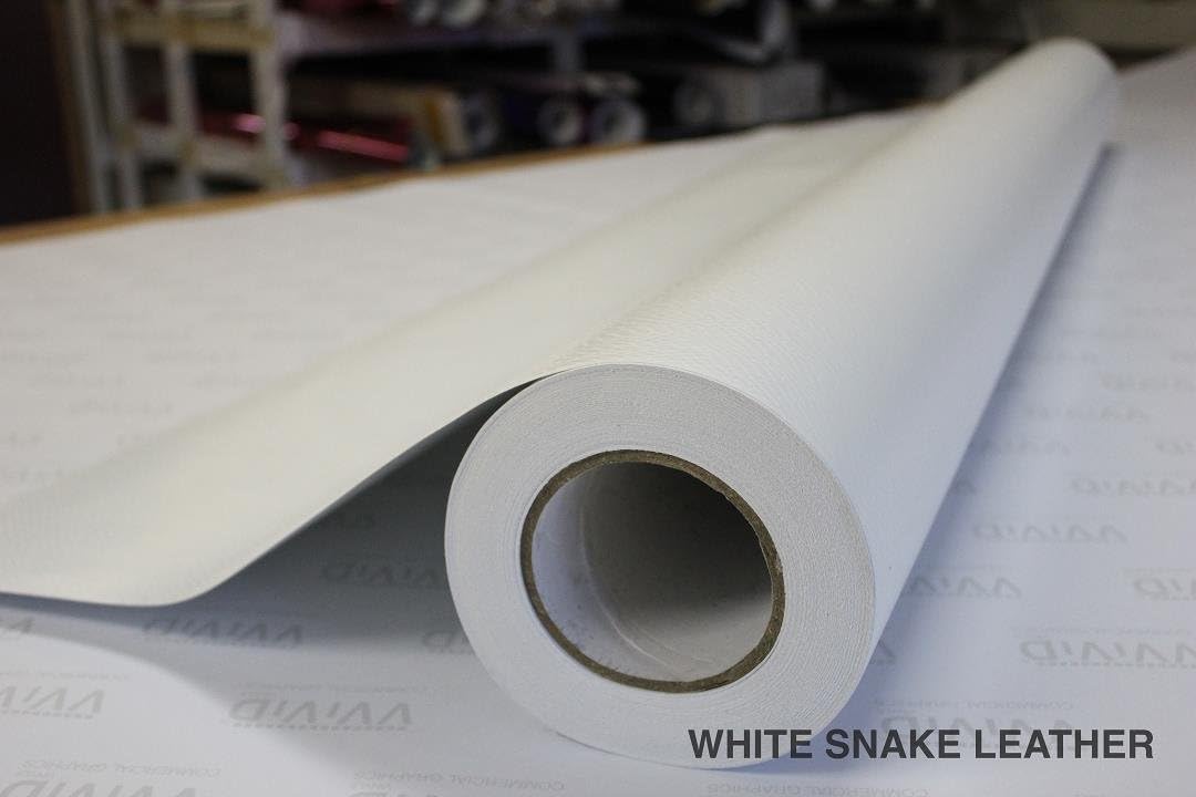 White Snake Skin Leather Vinyl Wrap Roll 3ft x 5ft Pack of 2 L119