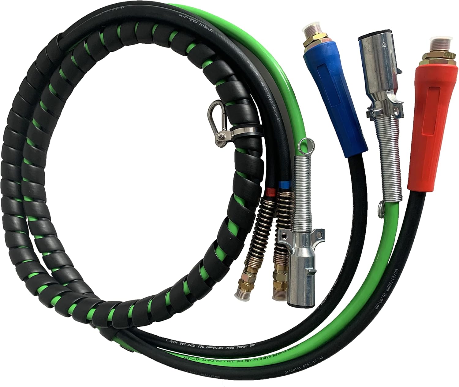 3 in 1 Wrap Air Power Brake Line 12 Ft 7 Way Copper Electrical W8207