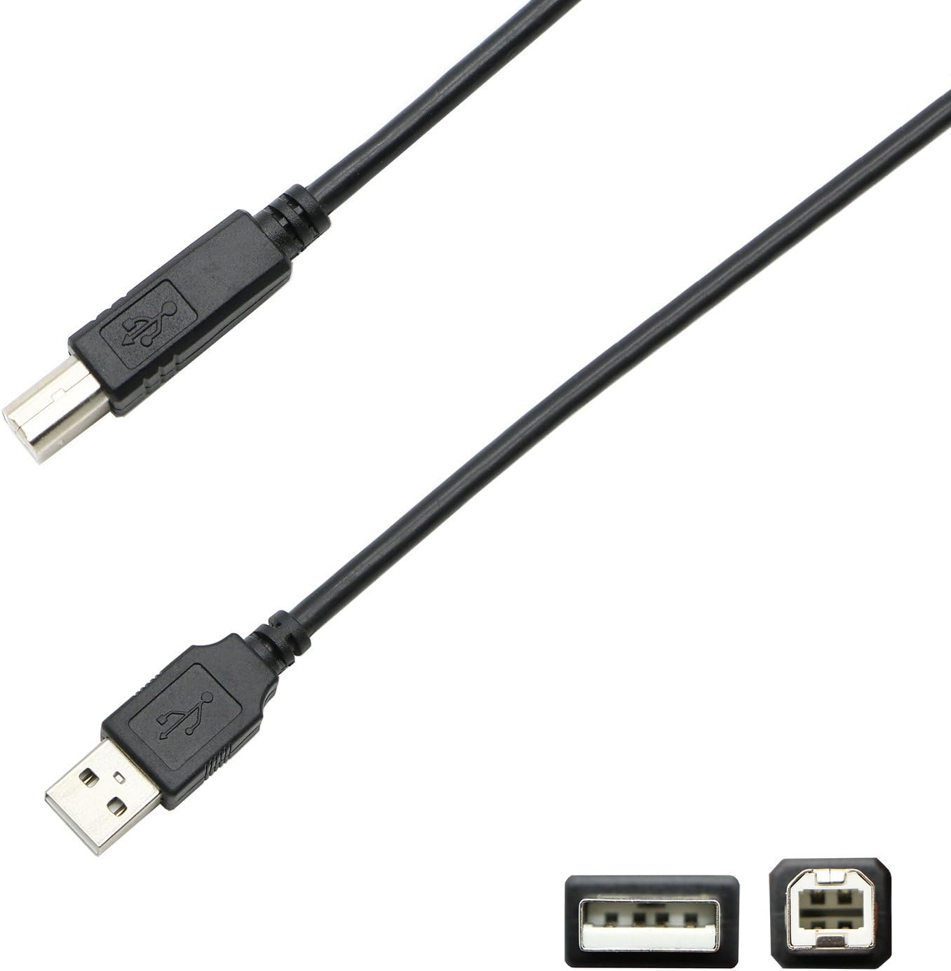 USB 2.0 Cable A Male to B Male (100 Feet) Pack of 2 X42890