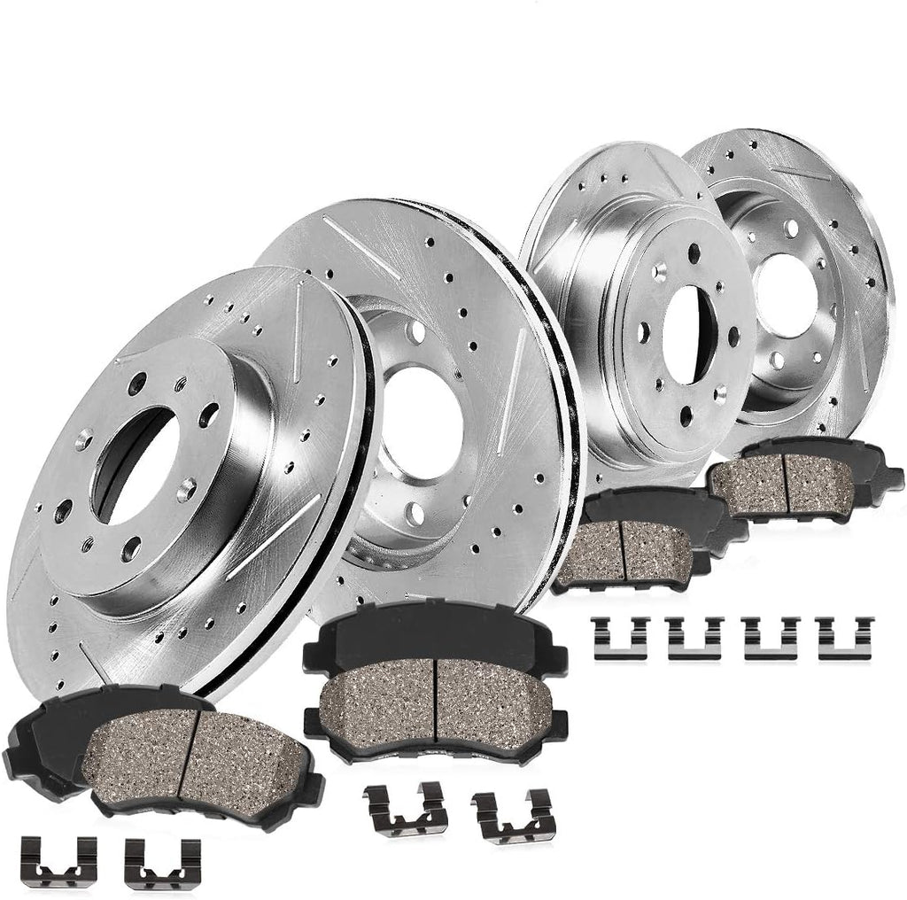4 Lug Rotors + Ceramic Pads + Clips R30680