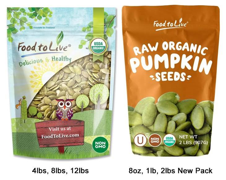 Organic Sprouted Pumpkin Seeds, 16 Pounds, No Shell, Unsalted, Raw Kernels T3607