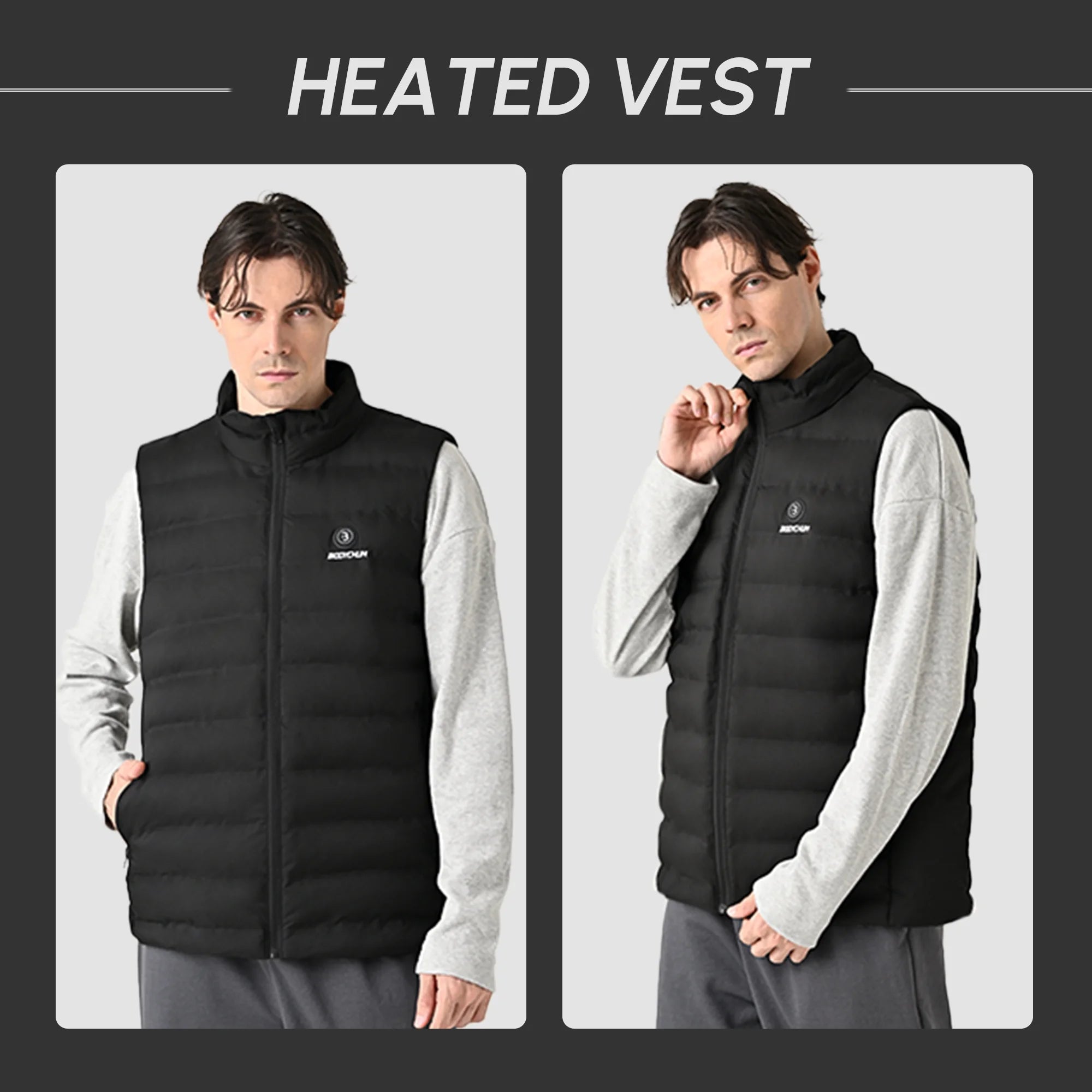 Black XL Electric Heated Vest K97357