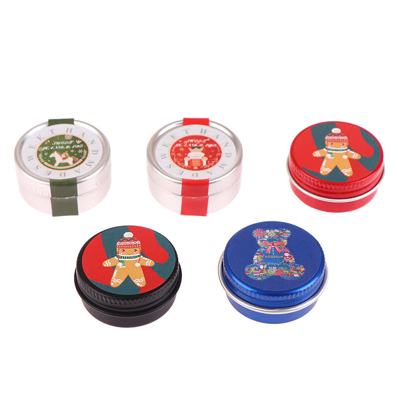 1:12 Dollhouse Miniature Christmas Cookies Biscuit Candy Gift Box Tin Box Model Decor Toy N2563
