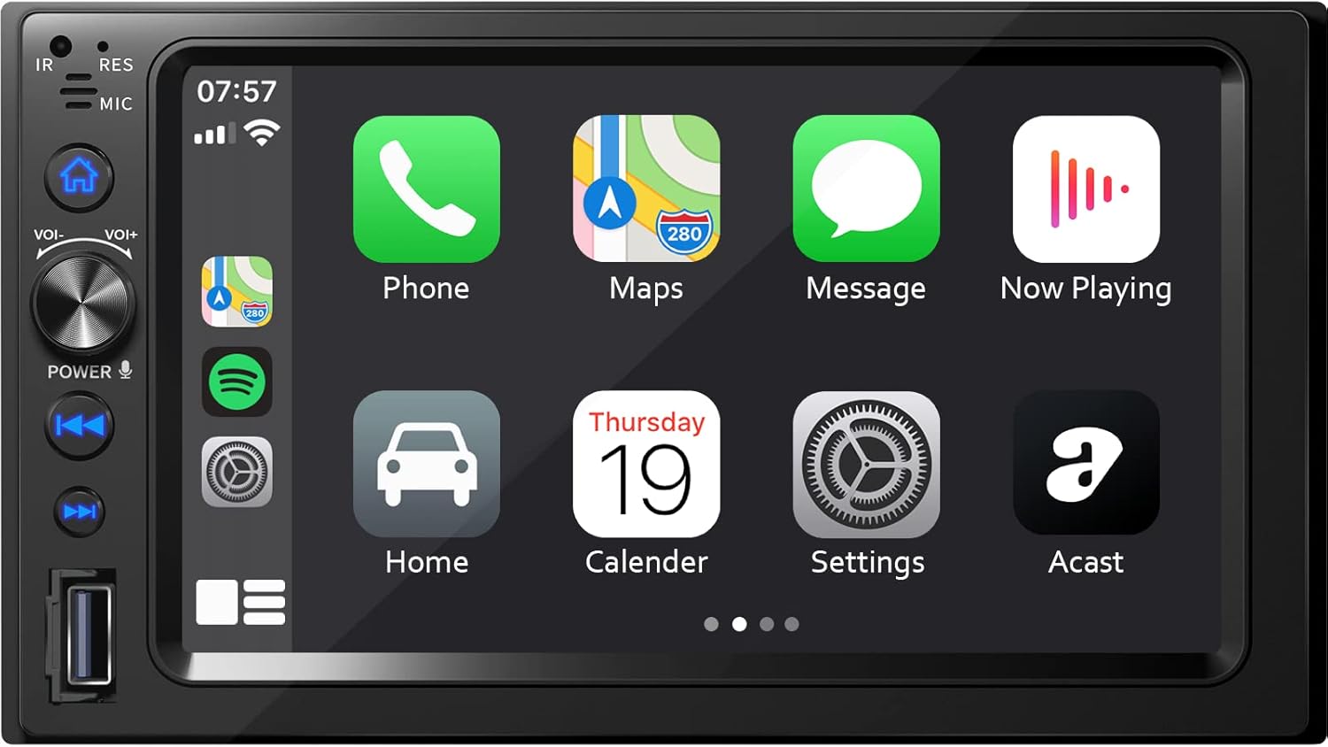 7'' Touch Screen Car Stereo with Wireless Carplay, Android Auto and MirrorLink Z465232