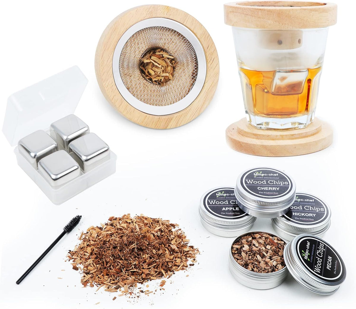 Cocktail Smoker Kit with Torch, Wood Chips, Pack of 2 O344