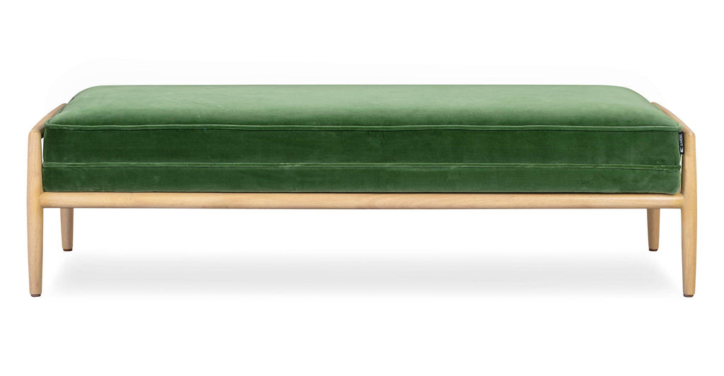 Fabric and Leather Bench S46583