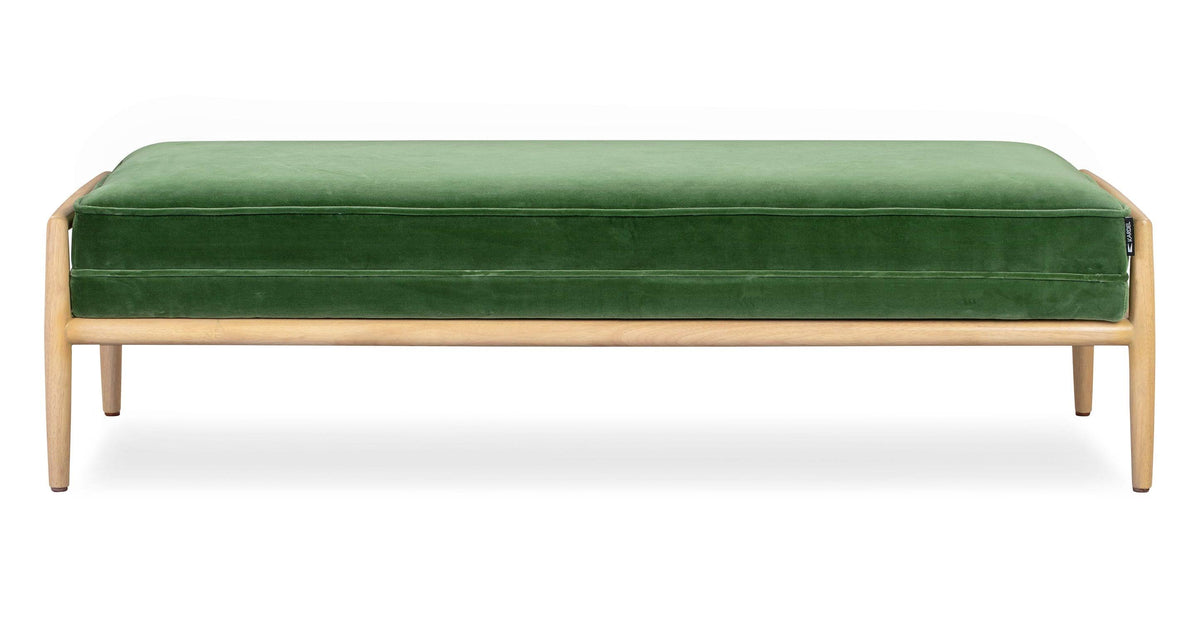 Fabric and Leather Bench S46583