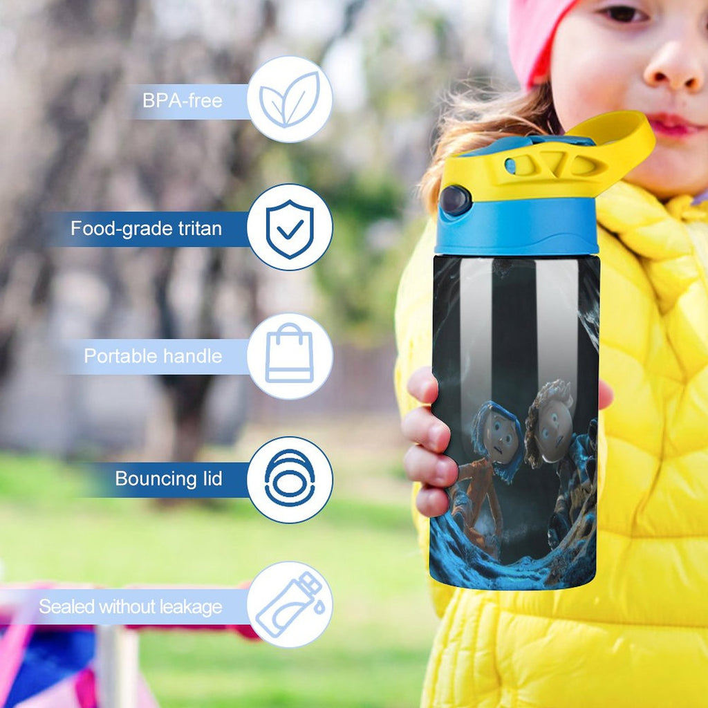 Insulated Stainless Steel Water Bottle with Straw O480
