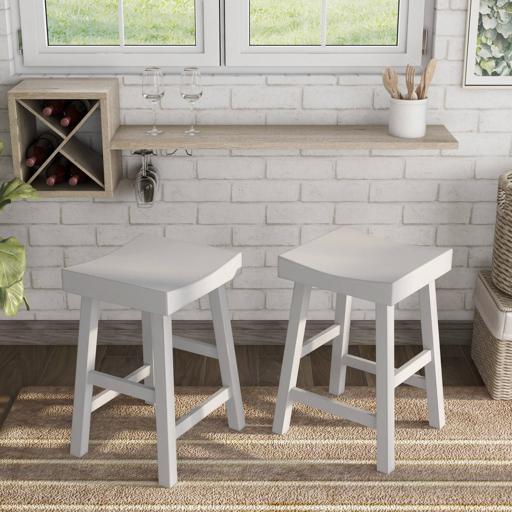 Saddle Stool (Set of 2) - Antique Grey K6260