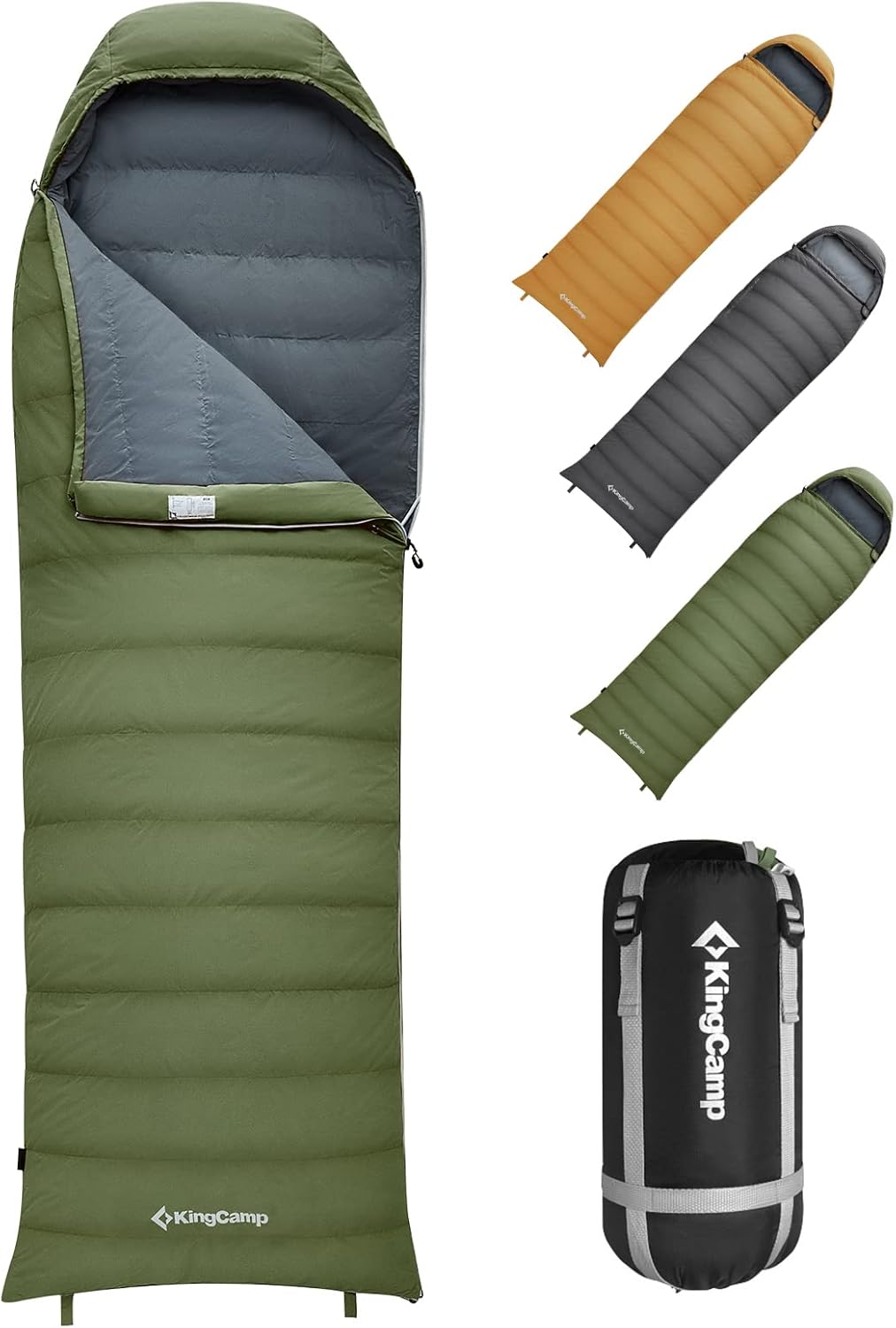 Down Sleeping Bag 650 Fill Power Ultralight Compact 0 Degree with Compression Sack X976017