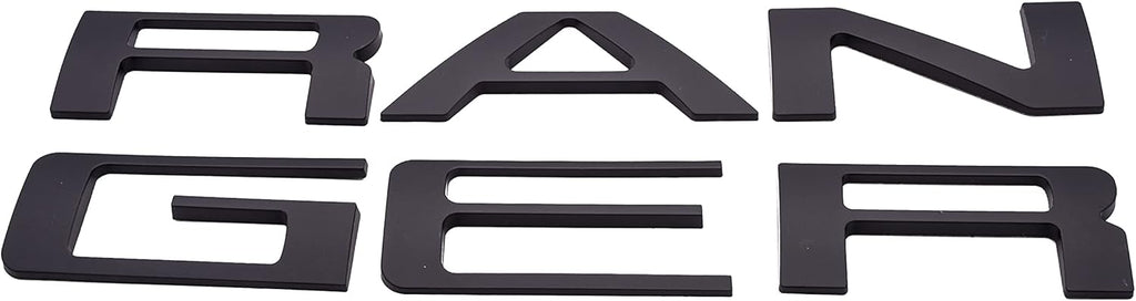 Chrome with Black Outline Tailgate Insert Letters Pack of 2 P3457