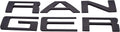 Chrome with Black Outline Tailgate Insert Letters Pack of 2 P3457