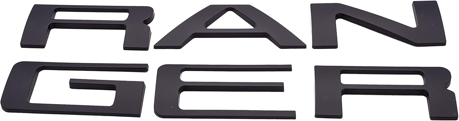 Chrome with Black Outline Tailgate Insert Letters Pack of 2 P3457