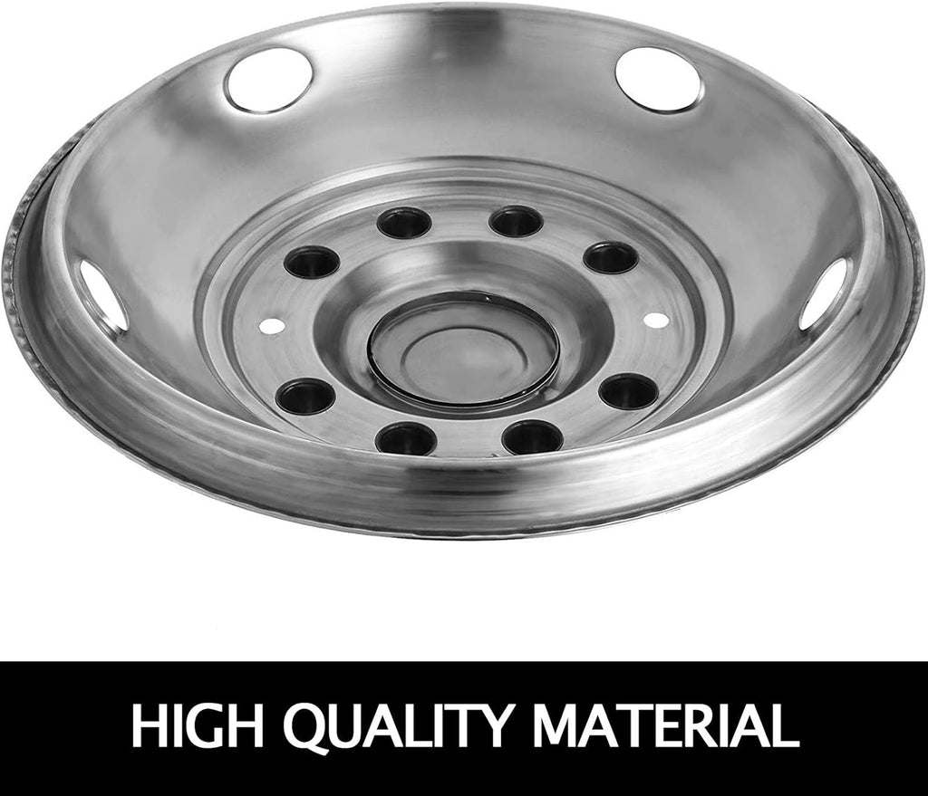 Stainless Steel 19.5 Inch 10 Lug Wheel Simulator 4PCS Hubcap Kit W3216
