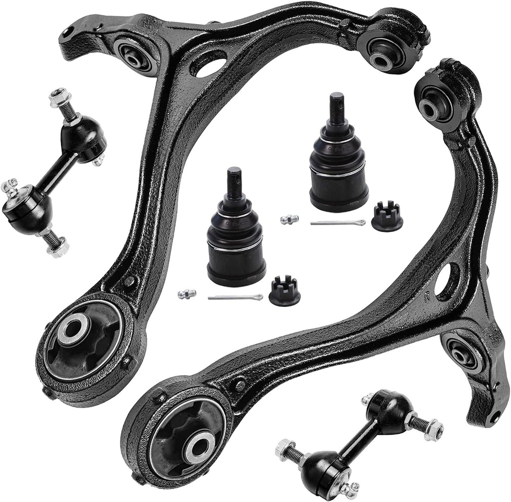Front Lower Control Arms with Ball Joints and Sway Bar Links 6pc Set M18105