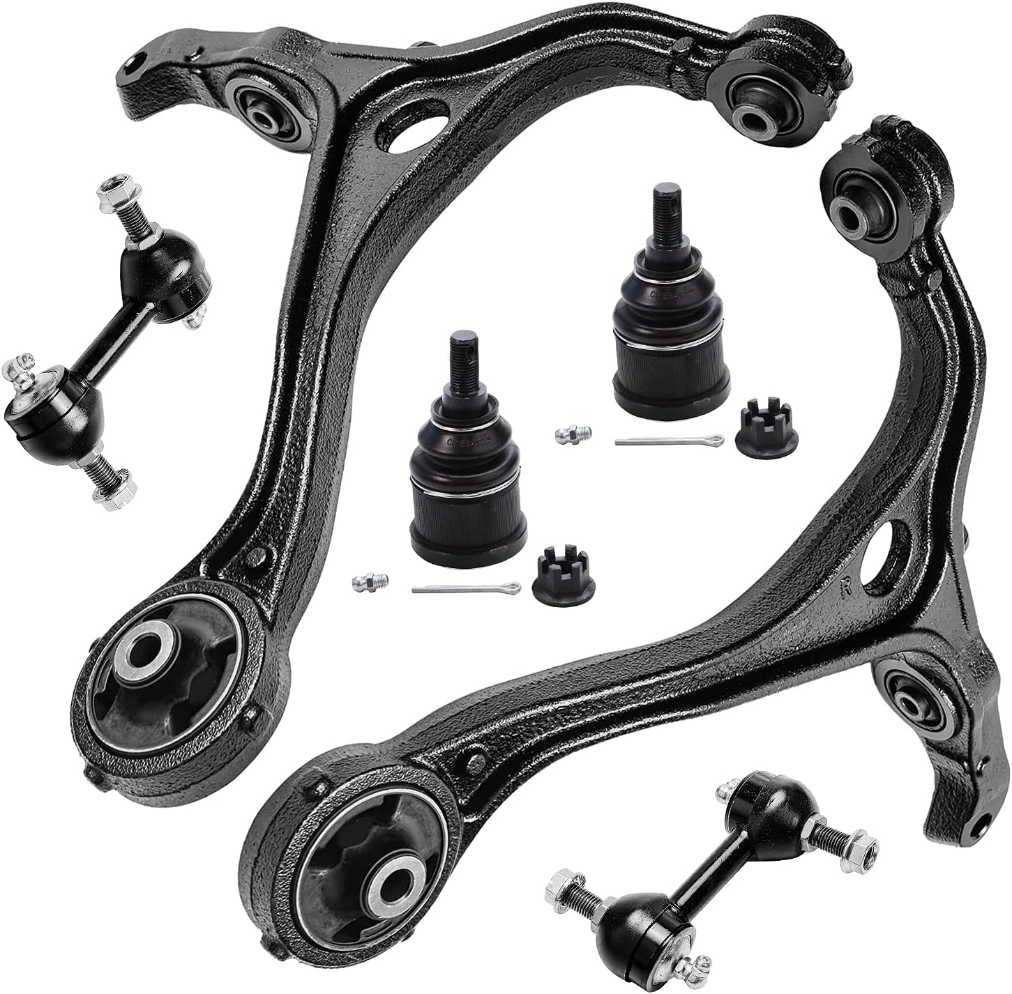 Front Lower Control Arms with Ball Joints and Sway Bar Links 6pc Set M18105