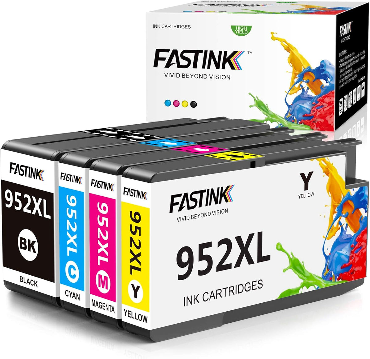 Compatible Ink Cartridge for HP 952 XL Printers (2 Black 1 Cyan 1 Magenta 1 Yellow) A977431