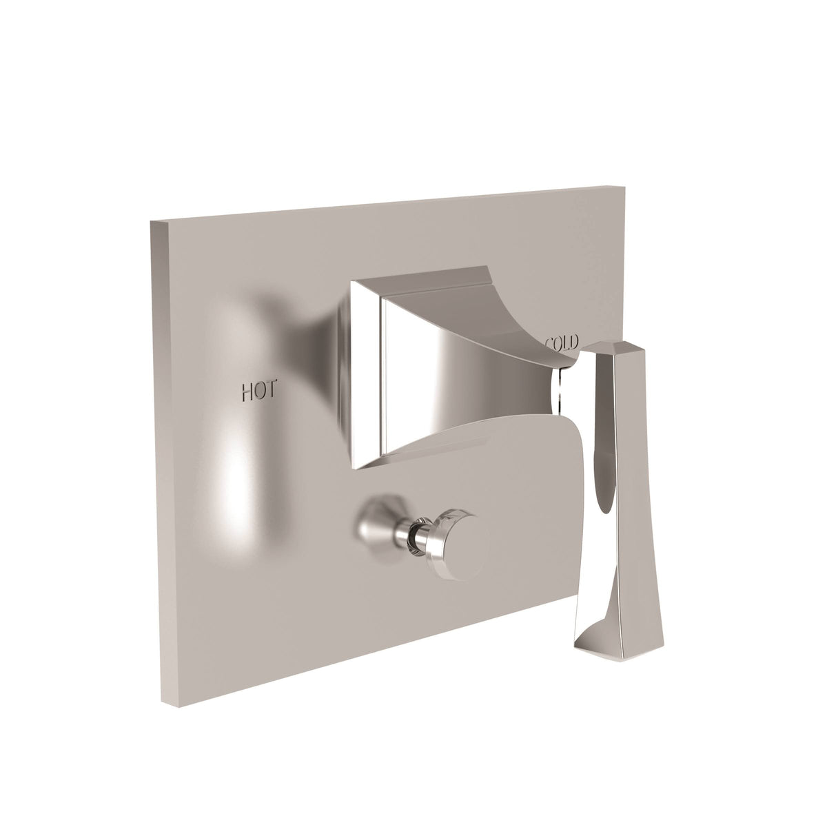 Flat Black Tub and Shower Diverter Plate with Lever Handle J5015
