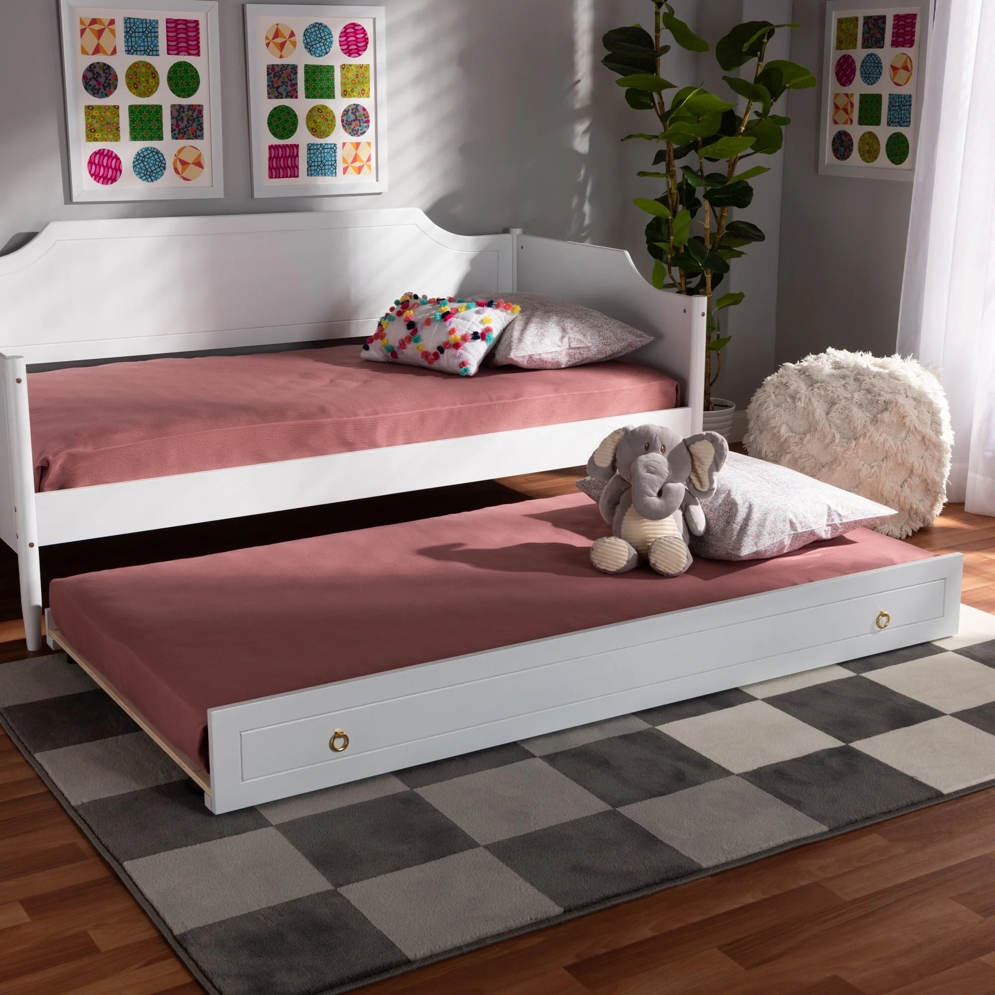 Twin Size White Trundle K6210
