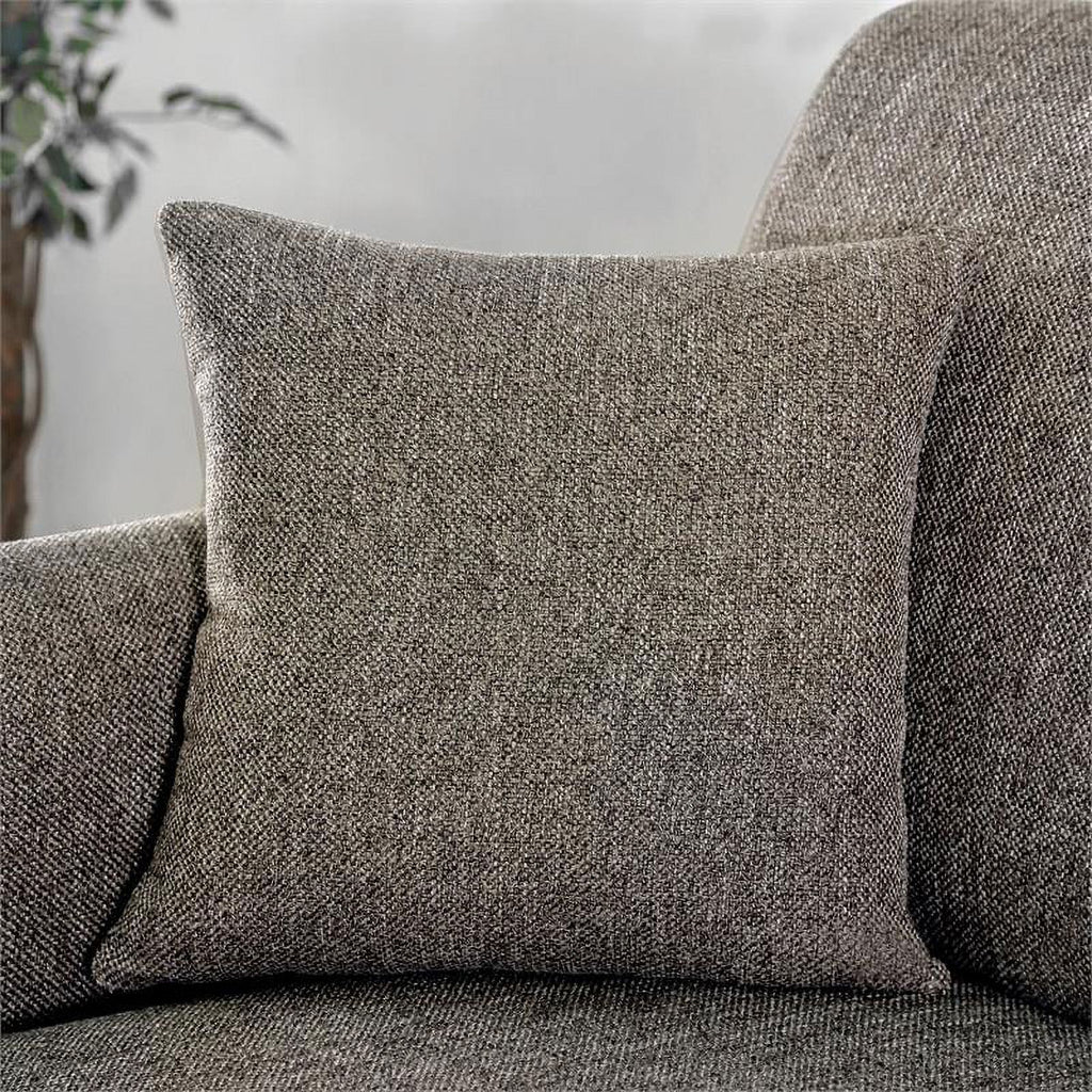 Brown Fabric Upholstered Loveseat W920
