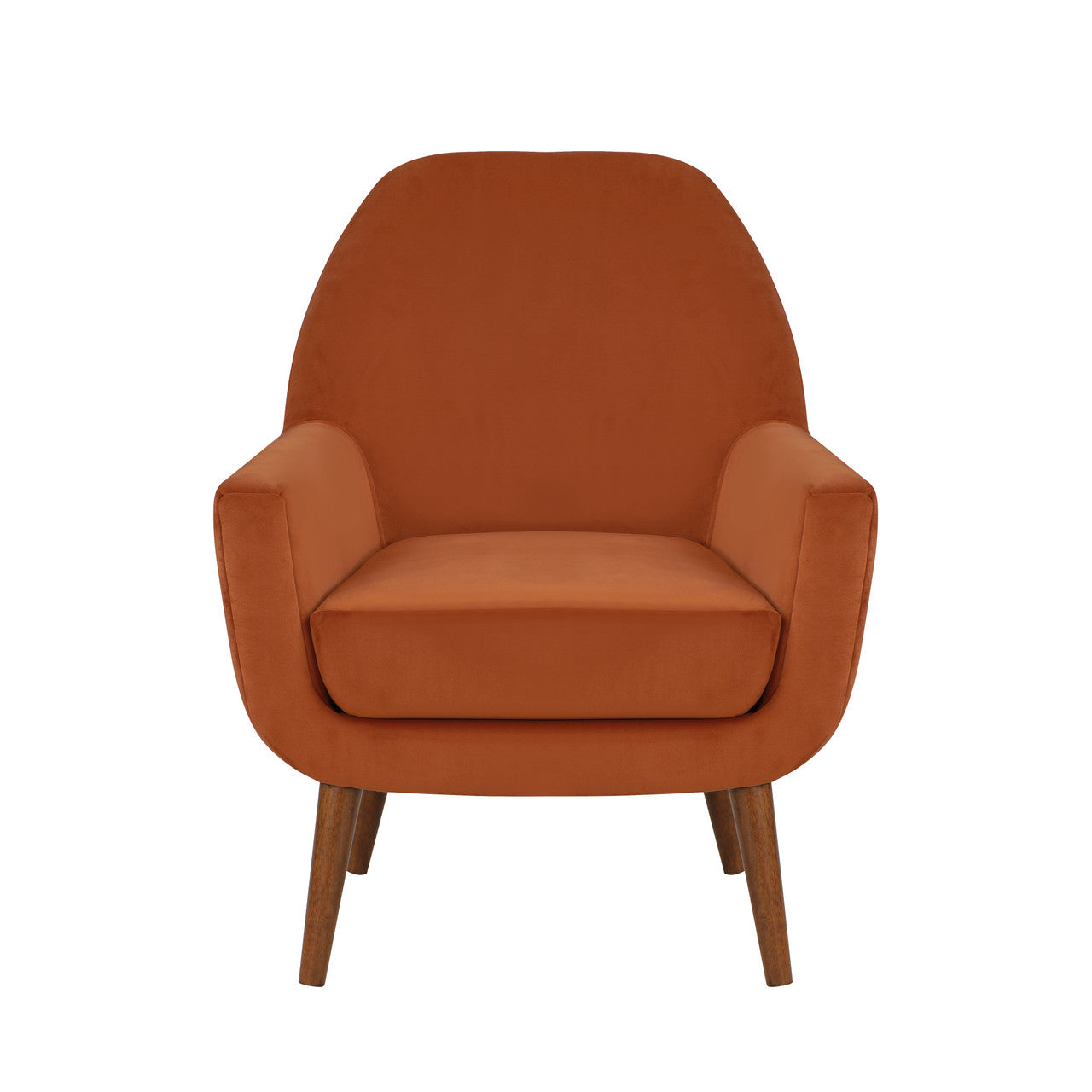 Burnt Orange Velvet Arm Chair S1951